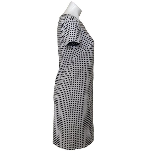 Betsey Johnson Checkered Black & White Short Sleeve Dress, Women's Size 6 - Picture 5 of 11
